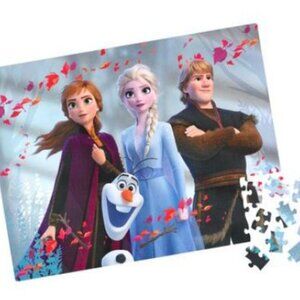 Disney Frozen II 2 Jigsaw Puzzle Metallic Foil 199 Pieces Anna Elsa Olaf Kids